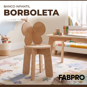 Banco infantil Borboleta